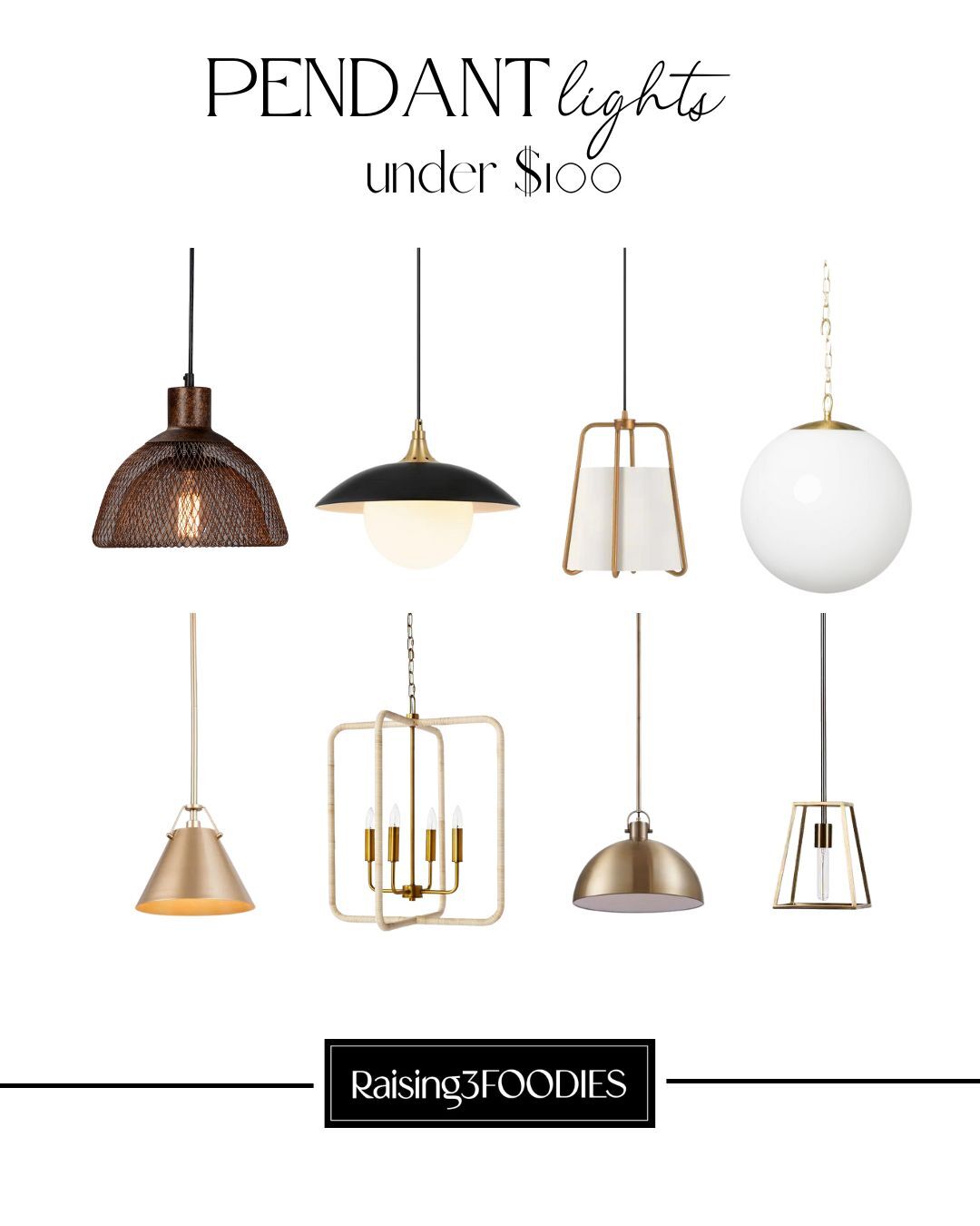 pendant lighting under $100