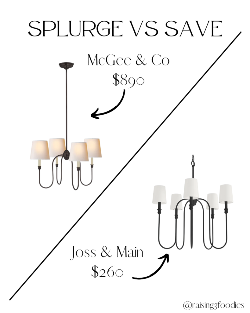 splurge vs. save lighting