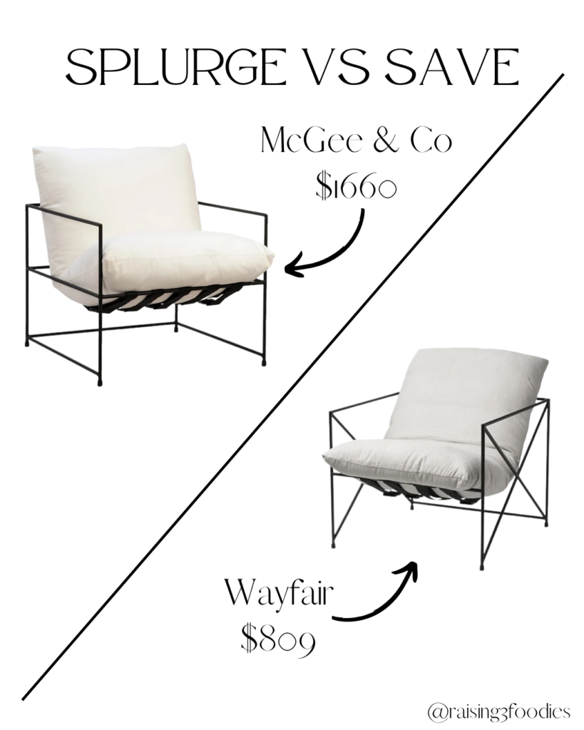 save vs. splurge chairs