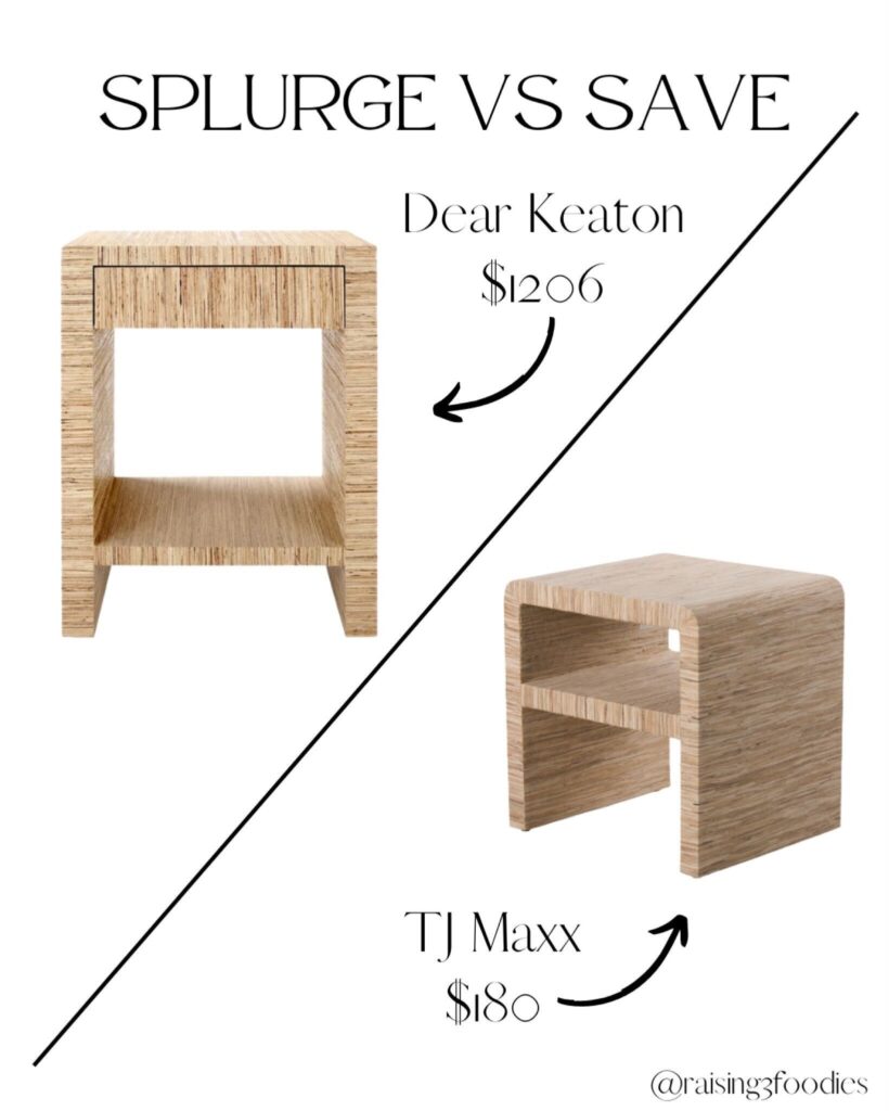 save vs. splurge nightstand